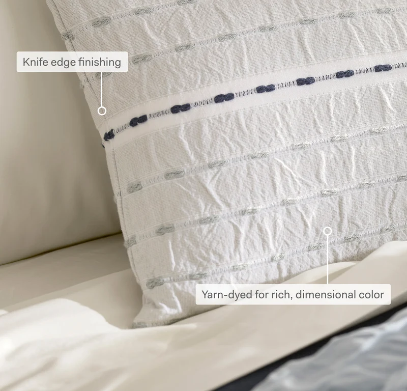 Tideline Pillow Cover (Lumbar) - Shore/Coastal Navy