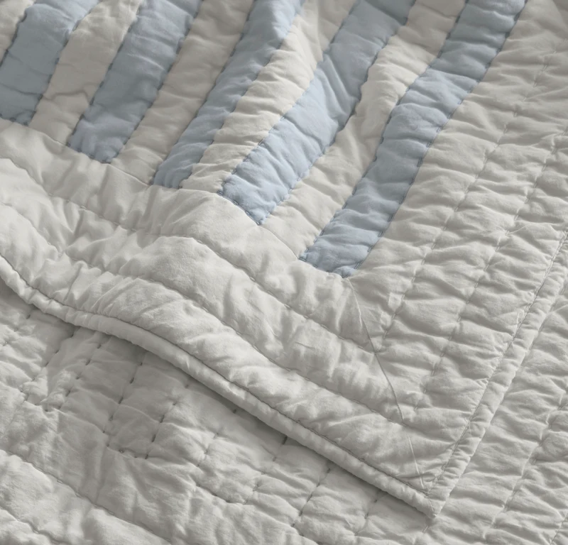 Shoreline Quilt Set - White/Seabreeze
