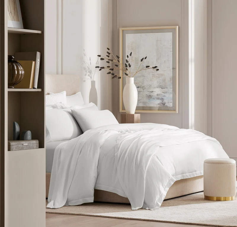 Cooling Bed Blanket - White - Lightweight