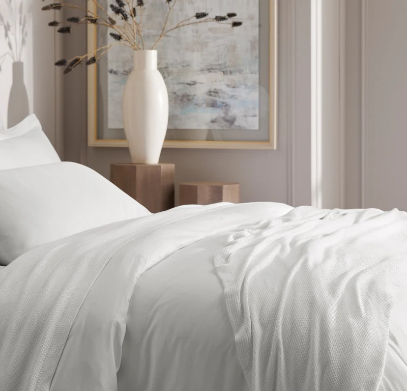 Cooling Bed Blanket - White - Lightweight