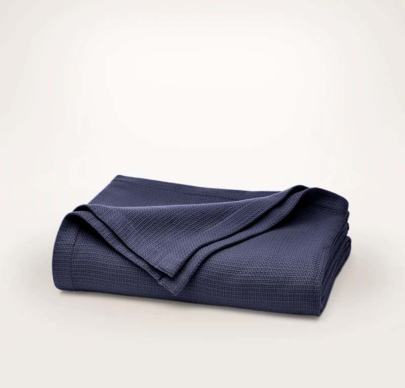 Lightweight Bed Blanket - Coastal Navy
