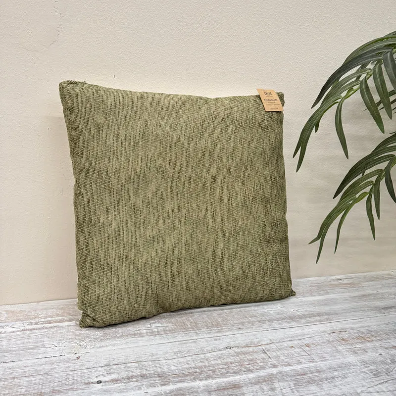 H&S Collection Chevron Kissen grün 45x45 Neuware Dekokissen