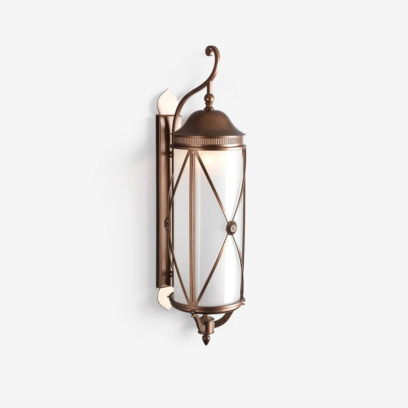 Casa Padrino Luxus Außen Laterne Bronze T. 32 x H. 93 cm - Handgefertigte Laterne aus Schmiedeeisen - Luxus Kollektion - Edel & Prunkvoll