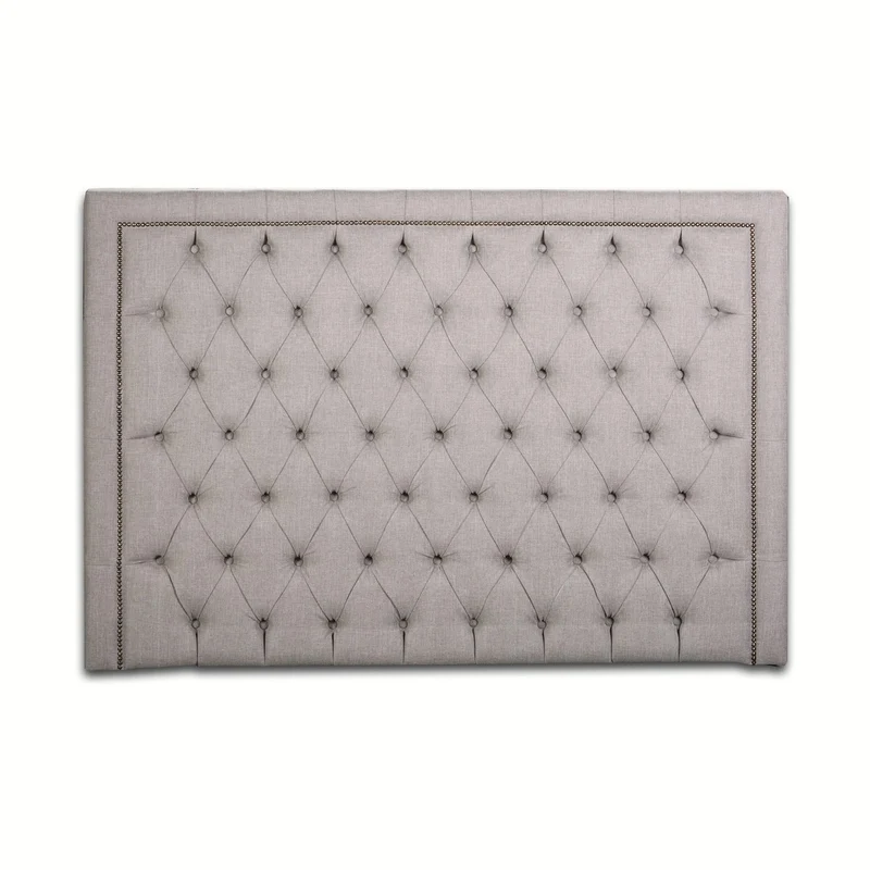 Casa Padrino Luxus Bett-Kopfteil Perlgrau 200 x H. 140 cm - Luxus Hotel & Schlafzimmer Möbel