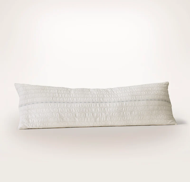 Tideline Pillow Cover (Grand Lumbar) - Cream/Hydrangea