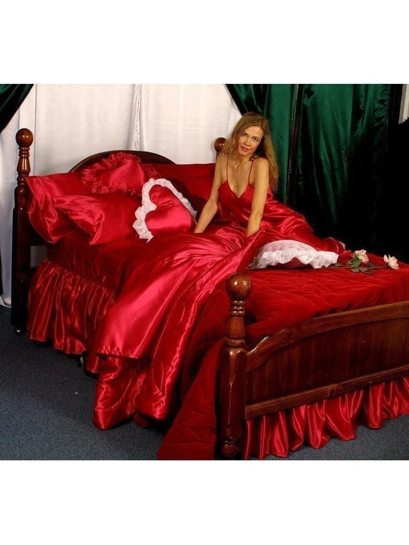 SKU4522 Op maat gemaakte lingerie satijnen tweepersoonslakenset 39x76 inch