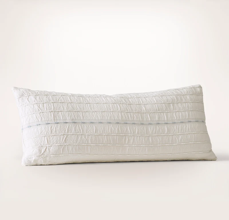 Tideline Pillow Cover (Lumbar) - Cream/Hydrangea