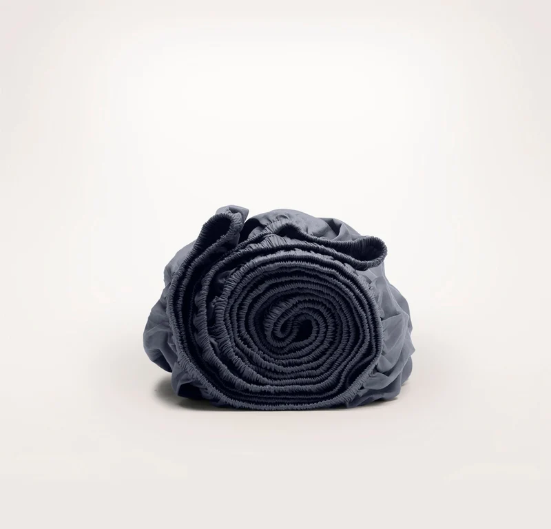Percale Hemmed Fitted Sheet - Mineral