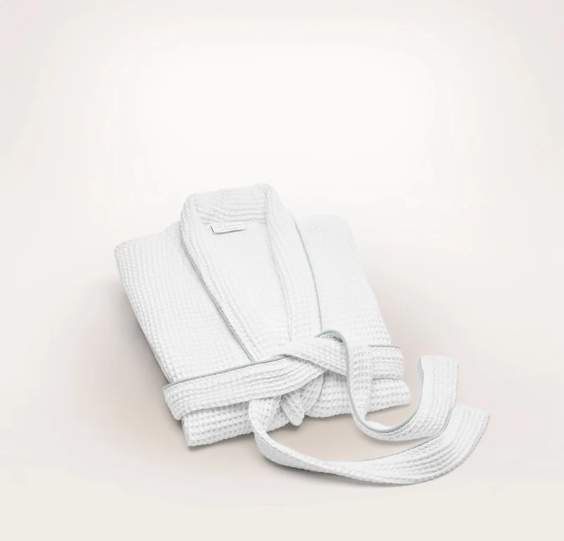 Waffle Robe - White/Shore