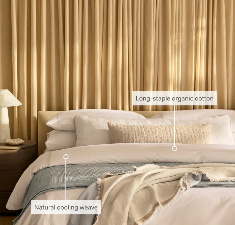 Percale Embellished Duvet Set - Coastal Navy/White Sail Stitch
