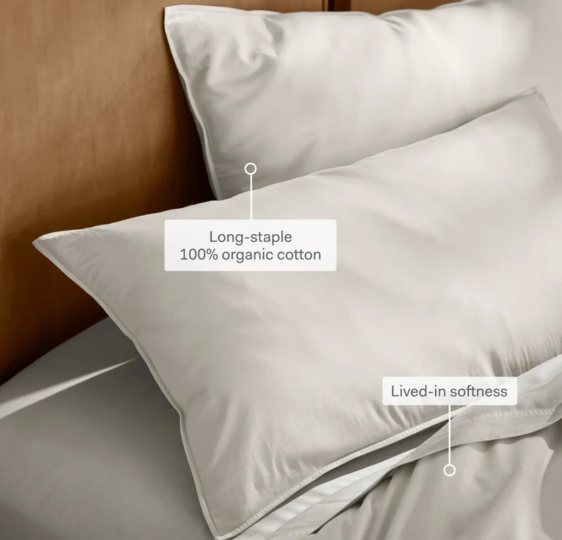 Percale Vintage Washed Duvet Set - Vintage White