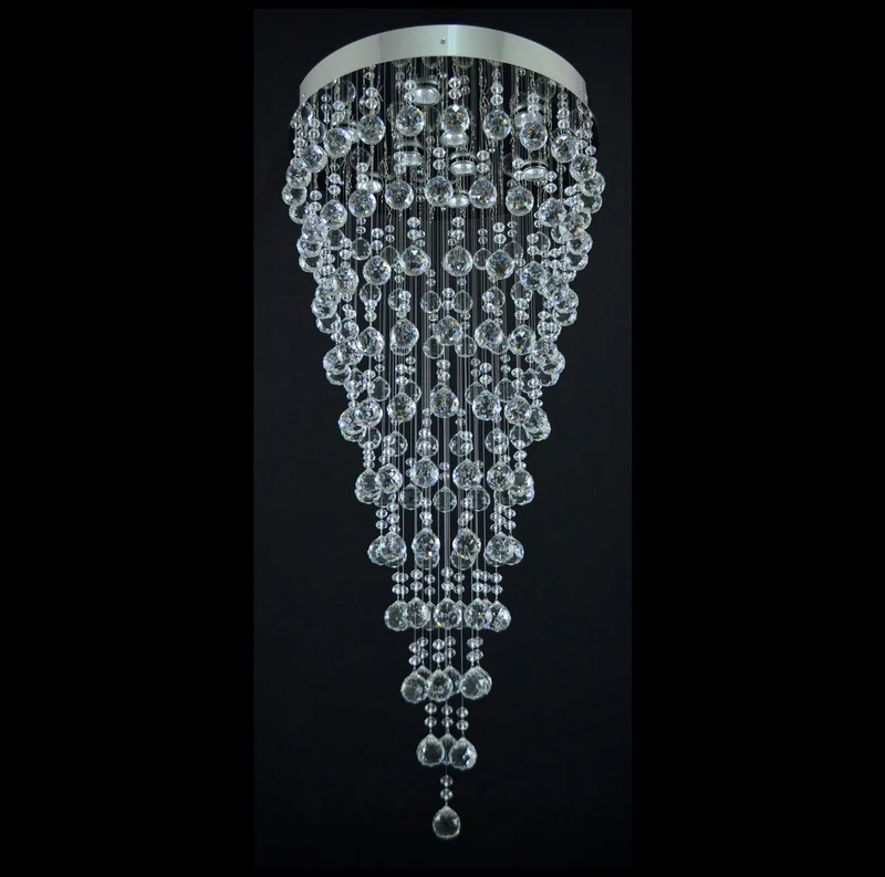Casa Padrino Luxus Kristall Kronleuchter Silber Ø 50 x H. 110 cm - Prunkvolle Messing Kronleuchter mit böhmischem Kristallglas - Barock Möbel - Edel & Prunkvoll