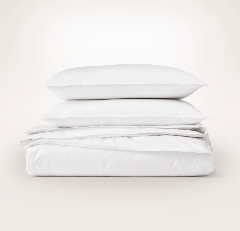 Percale Vintage Washed Duvet Set - Vintage White