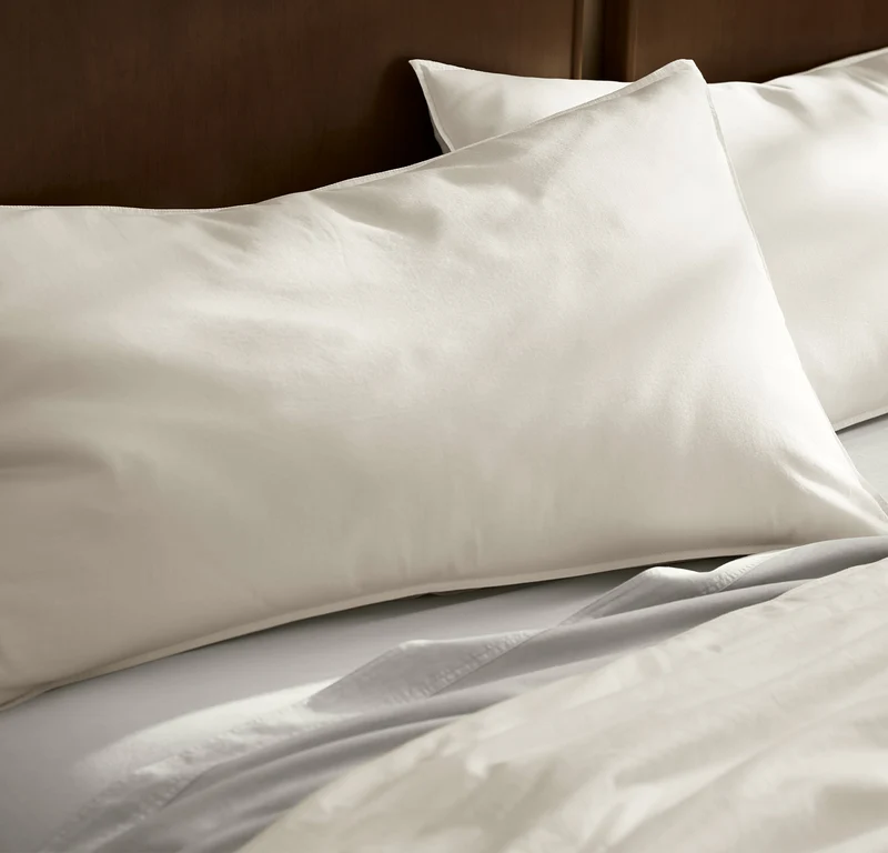 Percale Vintage Washed Duvet Set - Vintage White