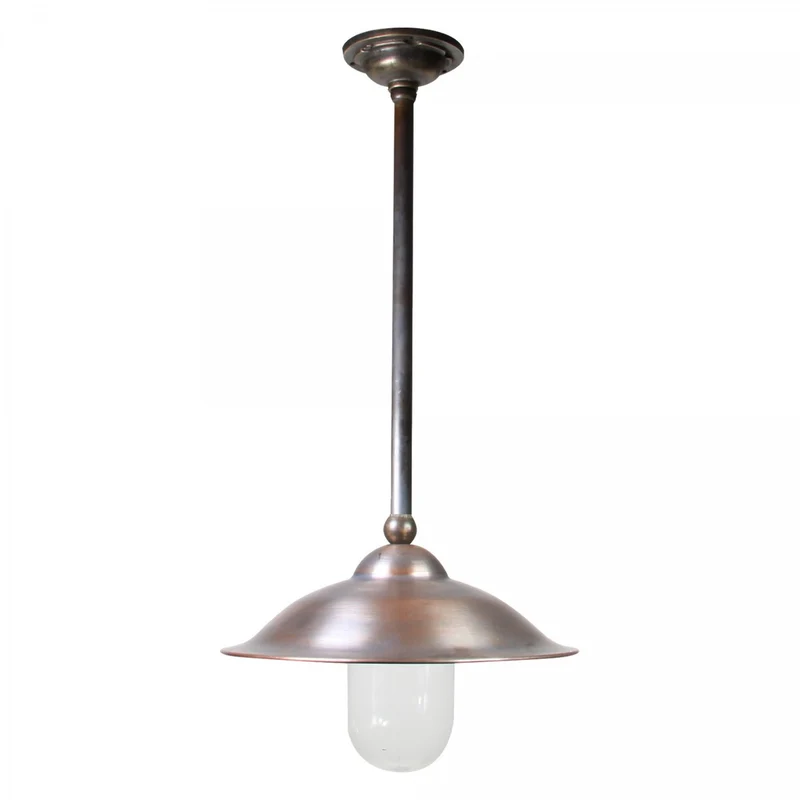 Casa Padrino Jugendstil Hofleuchte 35 x 35 x H. 130 cm - Kupfer - Nostalgische Wetterfeste Außenleuchte