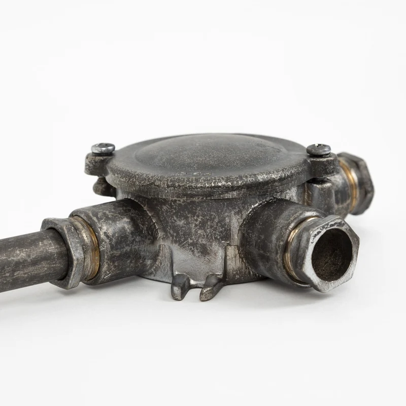 Casa Padrino Jugendstil Schiffslampe 13 x 4 x H. 11 cm - Grau - Nostalgische Wetterfeste Außenleuchte