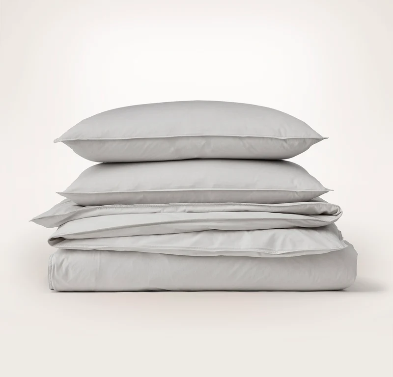 Percale Vintage Washed Duvet Set - Vintage Mist