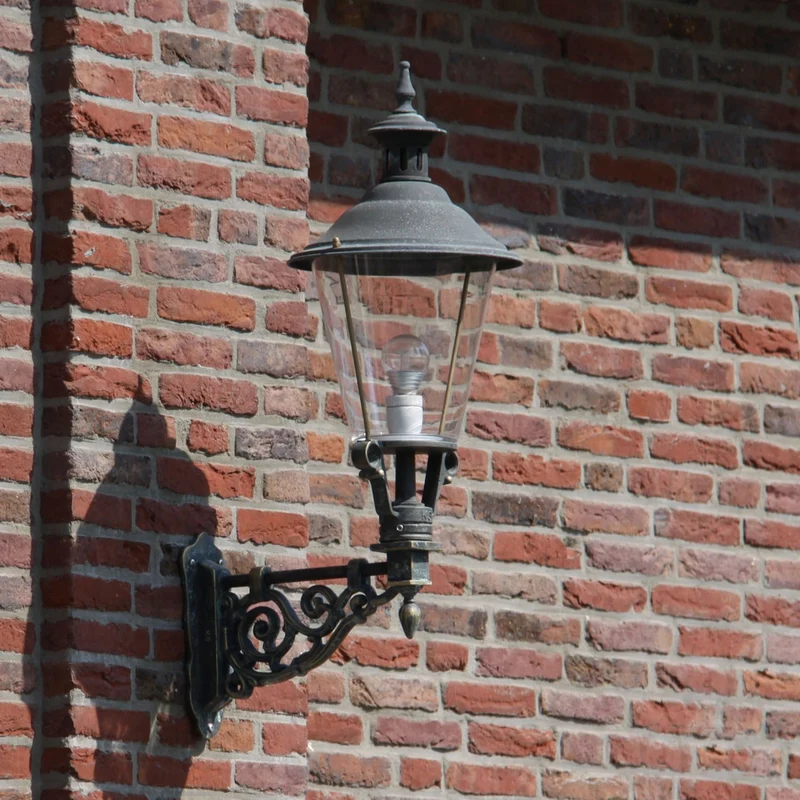 Casa Padrino Jugendstil Außenwandleuchte 22 x 40 x H. 65 cm - Verschiedene Farben - Nostalgische Wetterfeste Außenleuchte