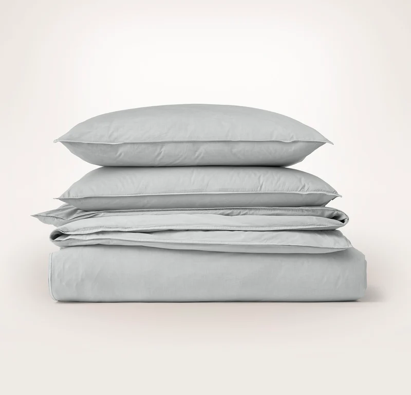 Percale Vintage Washed Duvet Set - Vintage Shore
