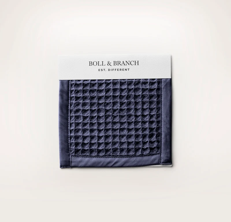 Waffle Fabric Swatch - Coastal Navy