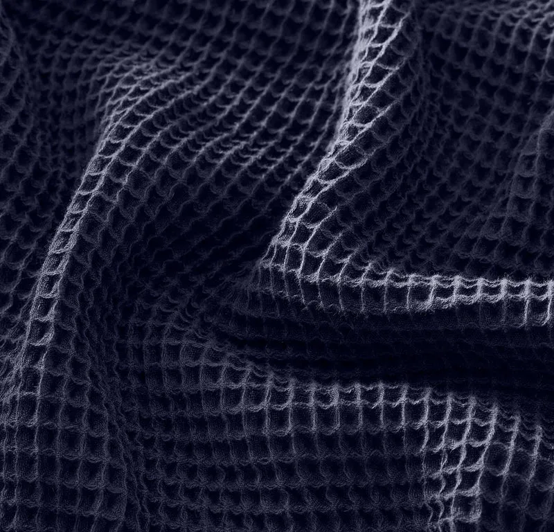 Waffle Fabric Swatch - Coastal Navy