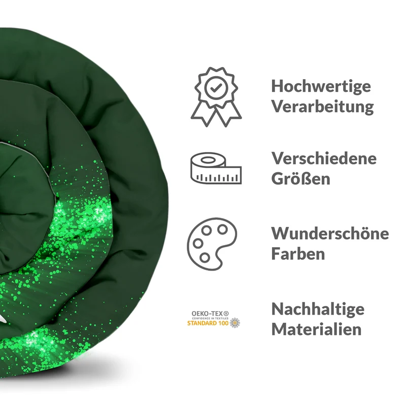 Therapiedecken Bettwäschen Set Grün Matrix DNA
