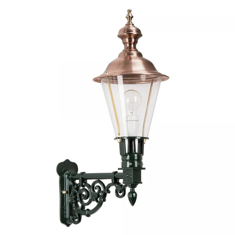 Casa Padrino Jugendstil Außenwandleuchte 22 x 36 x H. 64 cm - Verschiedene Farben - Nostalgische Wetterfeste Außenleuchte