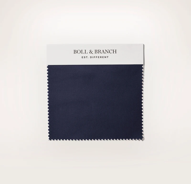 Signature Hemmed Fabric Swatch - Coastal Navy