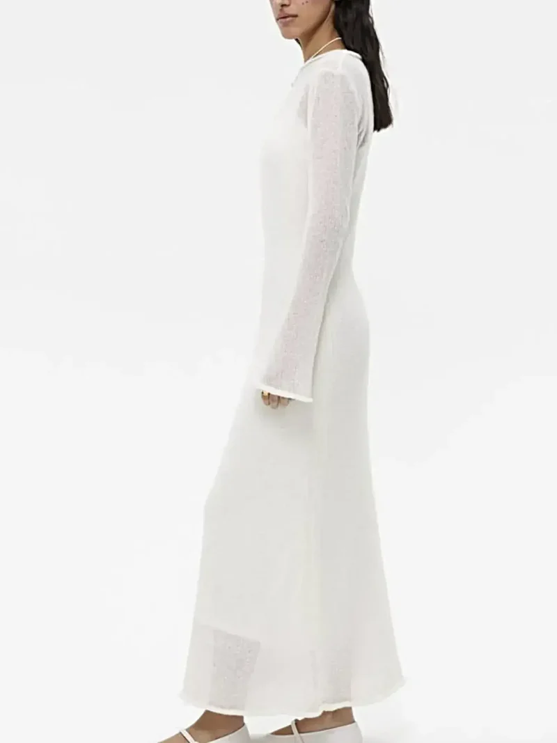 Dames gebreide camisole-jurk en bijpassende cover-up, tweedelige set, licht elastisch.
