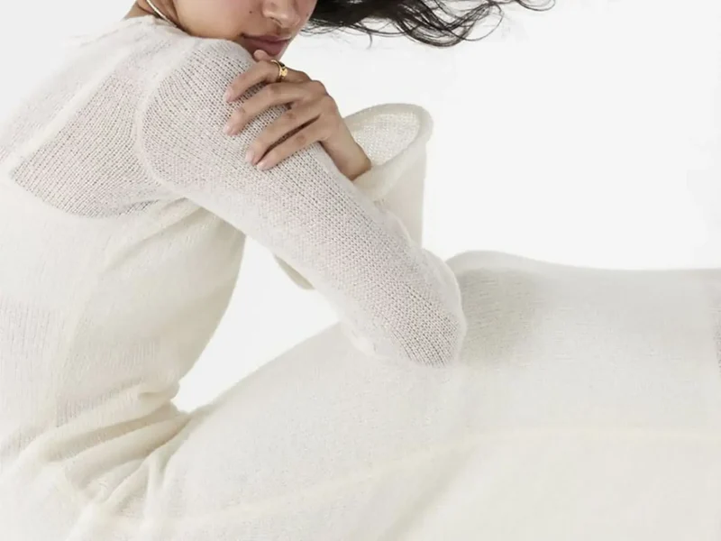 Dames gebreide camisole-jurk en bijpassende cover-up, tweedelige set, licht elastisch.