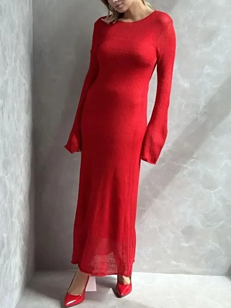 Dames gebreide camisole-jurk en bijpassende cover-up, tweedelige set, licht elastisch.