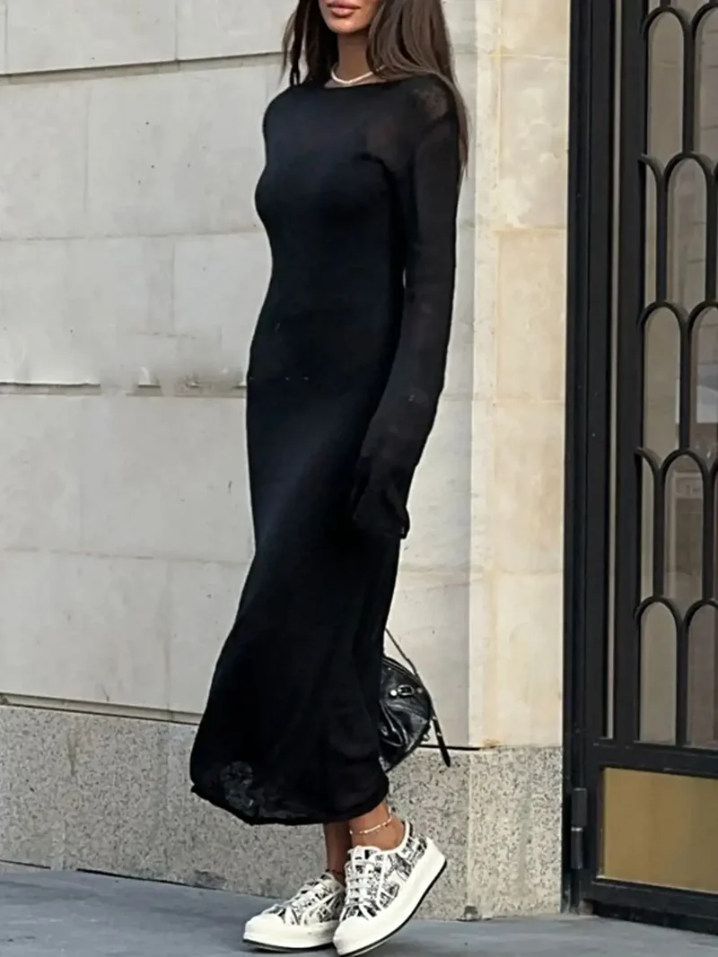 Dames gebreide camisole-jurk en bijpassende cover-up, tweedelige set, licht elastisch.