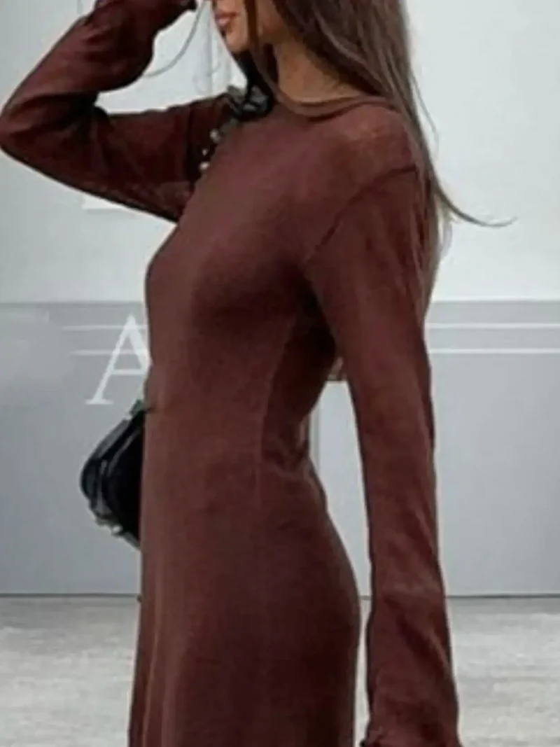 Dames gebreide camisole-jurk en bijpassende cover-up, tweedelige set, licht elastisch.