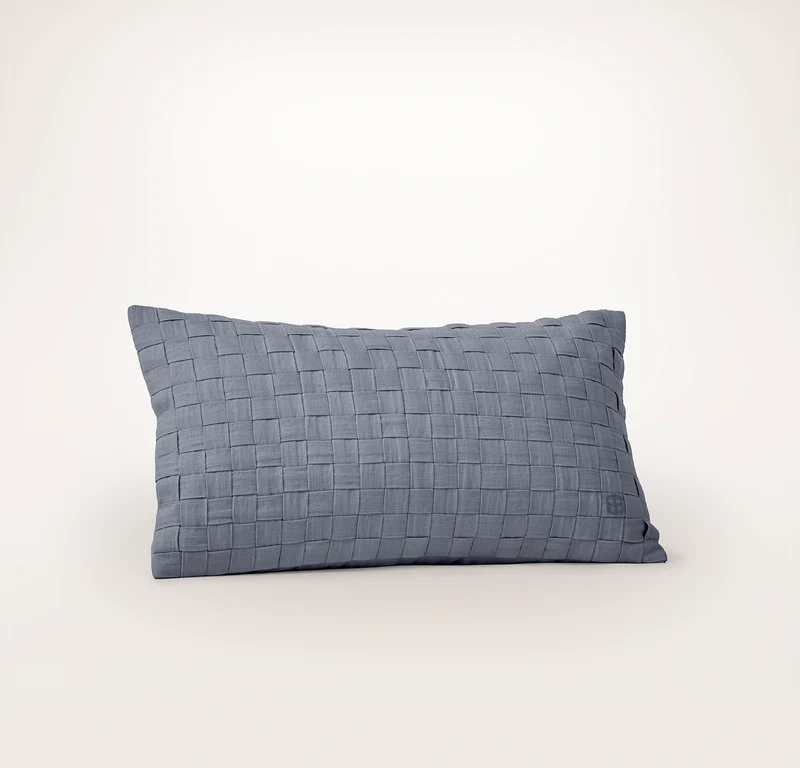 Linen Woven Icon Pillow Cover (Petite Lumbar) - Melange Bay