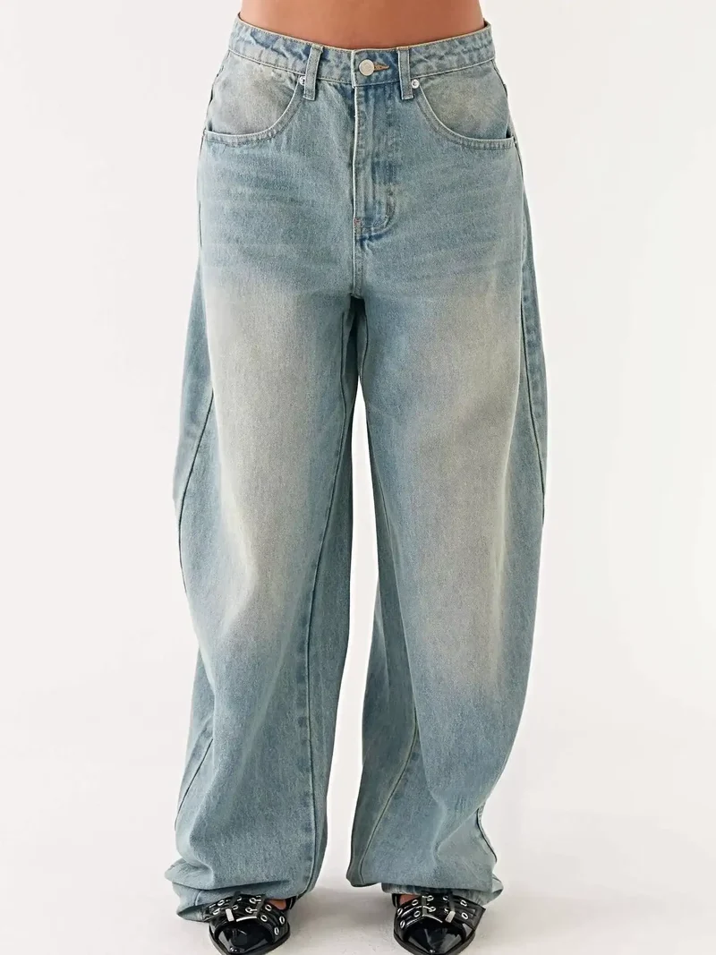 Stijlvol spijkerjasje met knoopsluiting en jeansset - Tweedelig ensemble van katoenmix