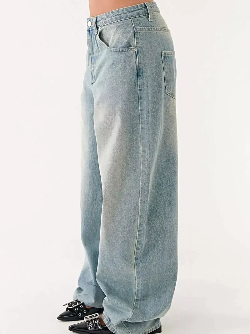 Stijlvol spijkerjasje met knoopsluiting en jeansset - Tweedelig ensemble van katoenmix