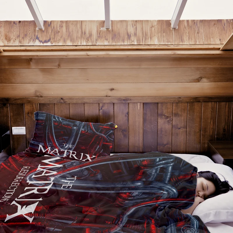 Therapiedecken Bettwäschen Set Rot The Matrix