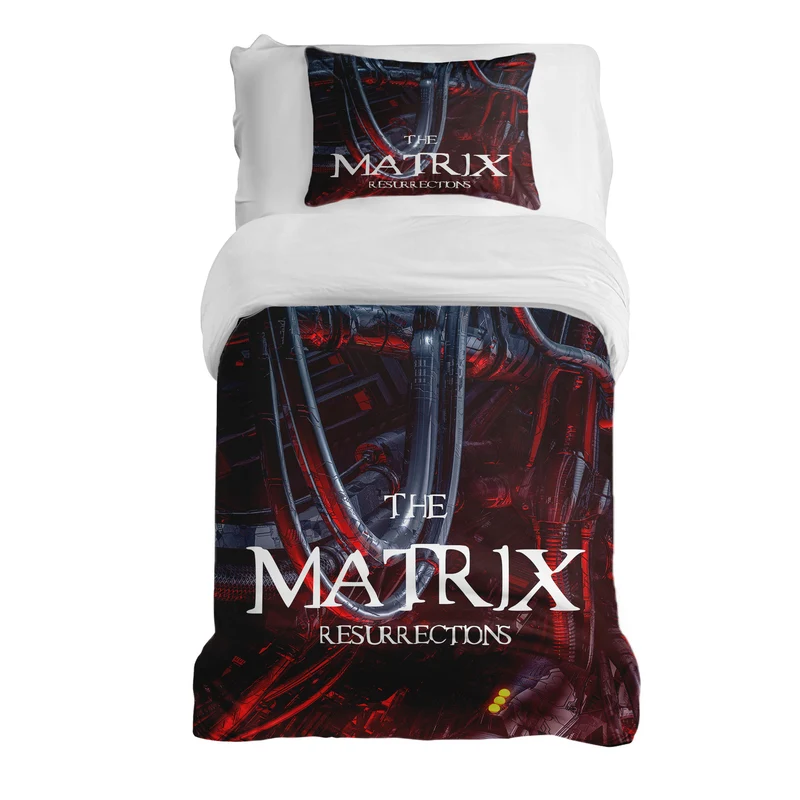 Therapiedecken Bettwäschen Set Rot The Matrix