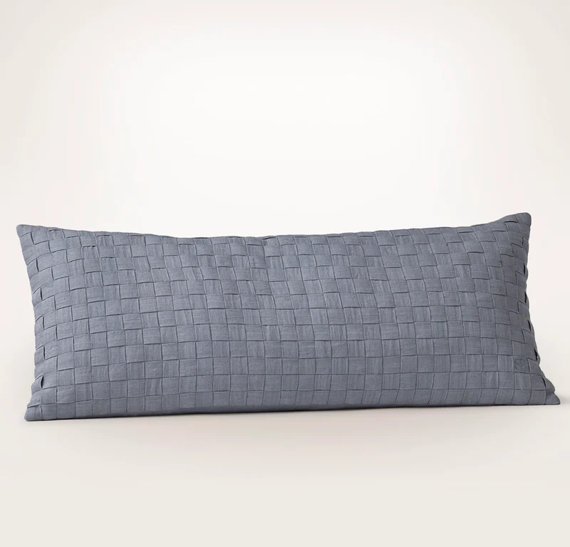 Linen Woven Icon Pillow Cover (Lumbar) - Melange Bay