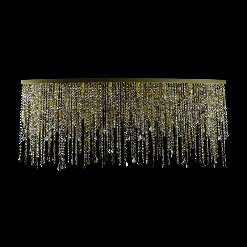 Casa Padrino Luxus Barock Kristall Wandleuchte Gold 140 x 30 x H. 50 cm - Prunkvolle Messing Wandleuchte mit böhmischem Kristallglas - Barock Möbel - Edel & Prunkvoll