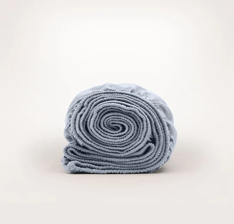 Percale Hemmed Fitted Sheet - Hydrangea