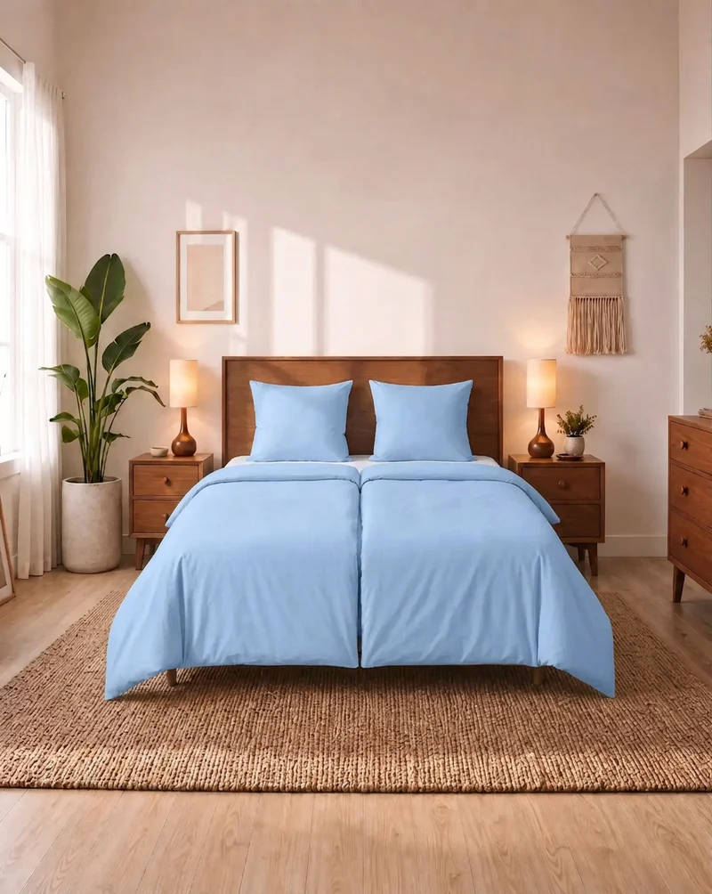 Zelesta Comfort Uni Nahtlose Bettdecke - Eisblau