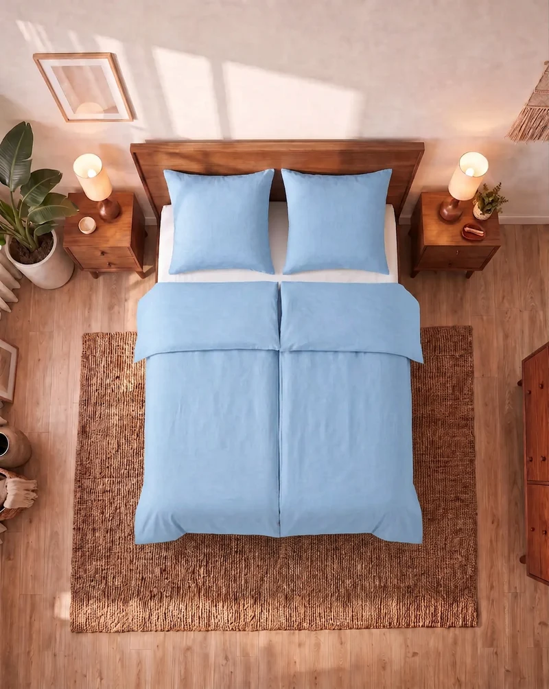 Zelesta Comfort Uni Nahtlose Bettdecke - Eisblau