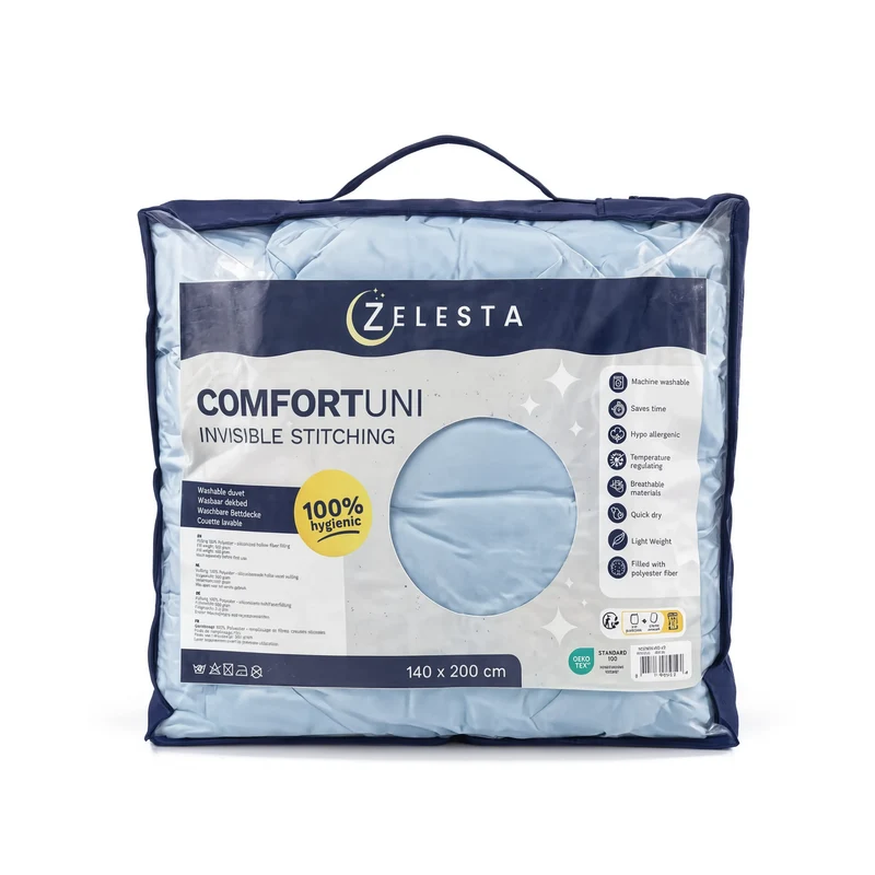 Zelesta Comfort Uni Nahtlose Bettdecke - Eisblau