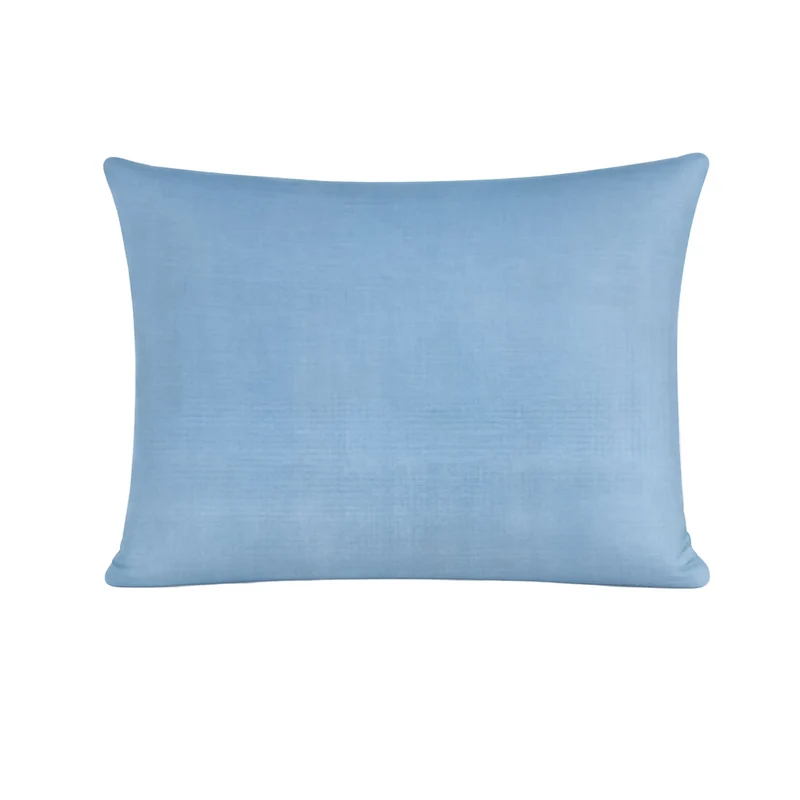 Zelesta Comfort Uni Nahtlose Kissenbezüge Set von 2 - Eisblau