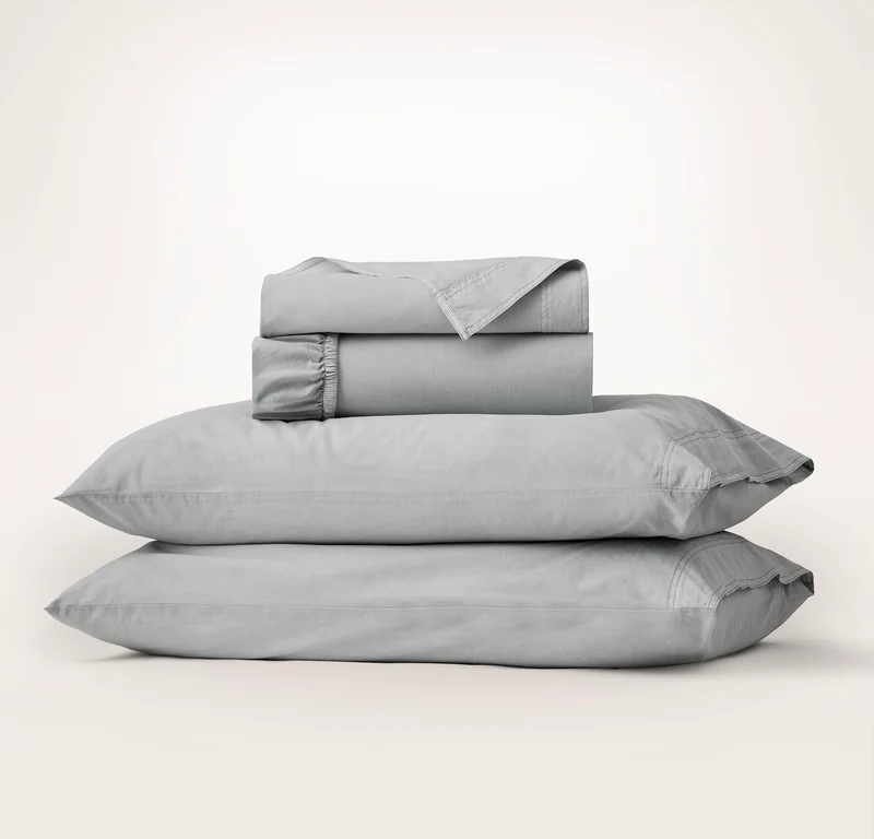Percale Vintage Washed Sheet Set - Vintage Shore