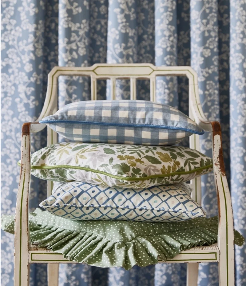 Baumwollstoff Tiny Gingham - denim