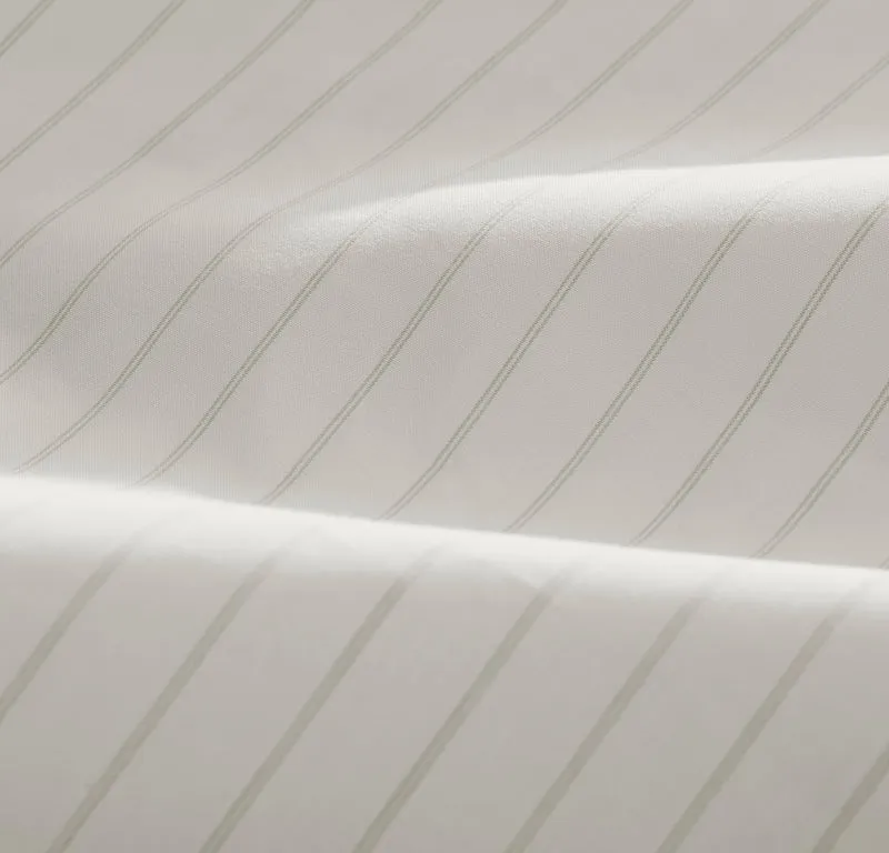Cooling Percale Sheet Set - White/Oak Simple Stripe