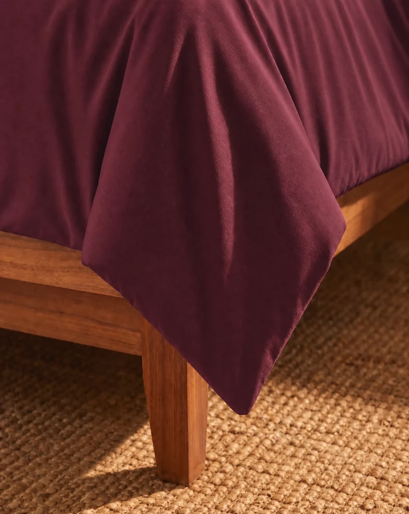 Zelesta Comfort Duo Nahtlose Bettdecke - Altrosa & Burgunderrot