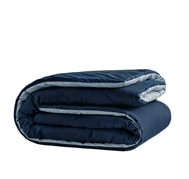 Zelesta Comfort Duo Nahtlose Bettdecke - Blau & Marineblau